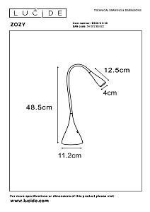 Настольная лампа Lucide Zozy 18656/03/30