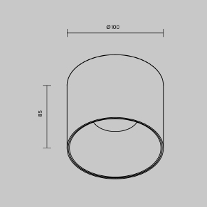 Накладной светильник Maytoni Alfa LED C064CL-01-15W4K-RD-B