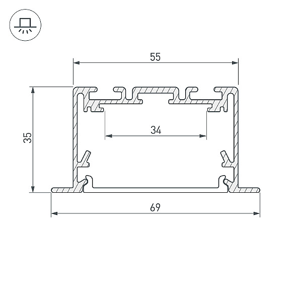 Профиль Arlight S2-Line 033534