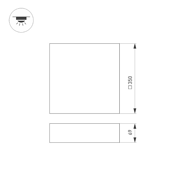 Светильник потолочный Arlight Quadro 034791