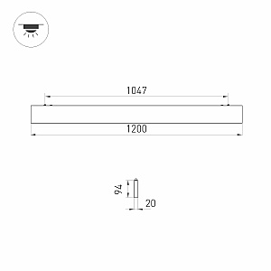 Подвесной линейный светильник Arlight Lineair Flat 031471