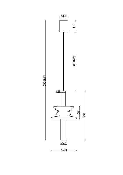 Светильник подвесной Maytoni Sound Wave MOD255PL-01B3