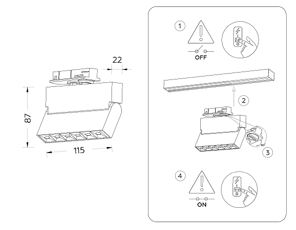 Трековый светильник Ambrella Track System GL6813