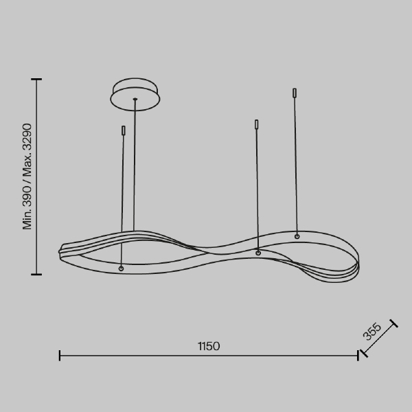 Подвесная люстра Maytoni Plons MOD283PL-L34BS3K