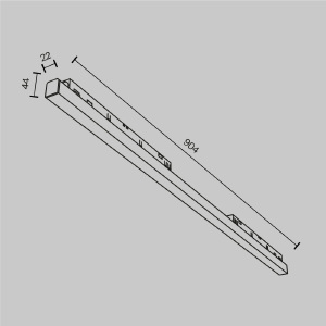 Трековый светильник Maytoni Basis Exility TR030-4-30W3K-WW-DS-B