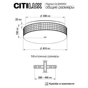 Потолочная люстра Citilux Портал CL32410G1