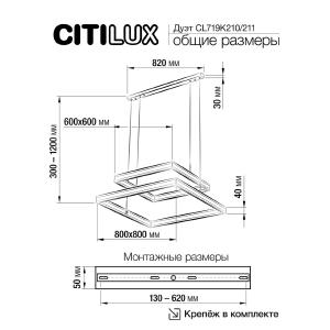 Подвесная люстра Citilux Дуэт CL719K210