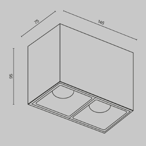 Накладной светильник Maytoni Alfa LED C065CL-02-L12W4K-B