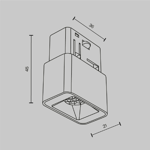 Трековый светильник Maytoni Points S Exility TR100-2-2W3K-S-B