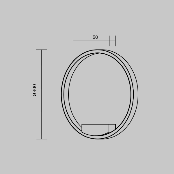 Настенный светильник Maytoni Rim MOD058WL-L25BK