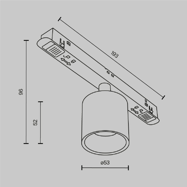 Трековый светильник Maytoni Alfa S Exility TR132-2-7W3K-B