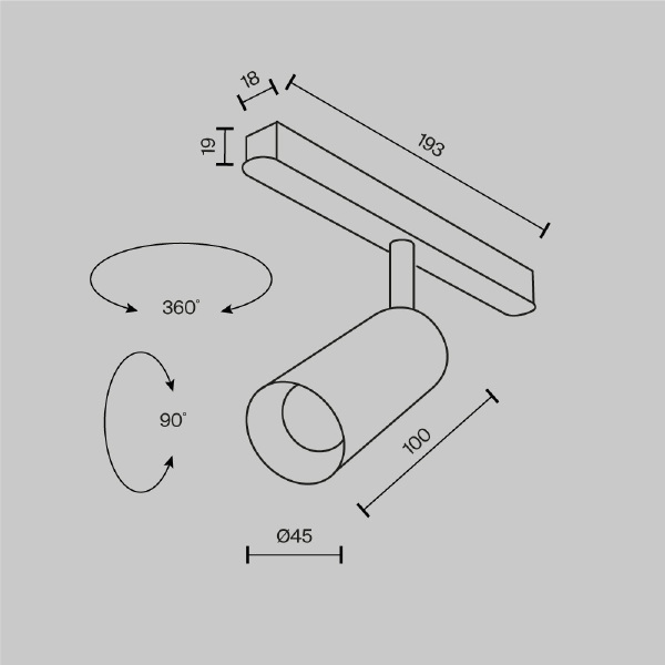 Трековый светильник Maytoni Focus LED Exility TR032-2-5W3K-M-BW