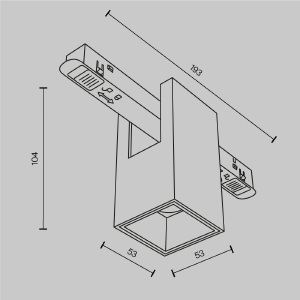 Трековый светильник Maytoni Alfa TR121-4-7W-DS-B