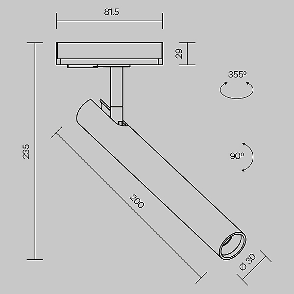 Трековый светильник Maytoni Focus T TR141-1-6W3K-M-W