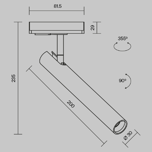 Трековый светильник Maytoni Focus T TR141-1-6W3K-M-W