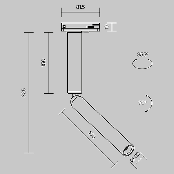 Трековый светильник Maytoni Focus T TR142-1-6W3K-BS