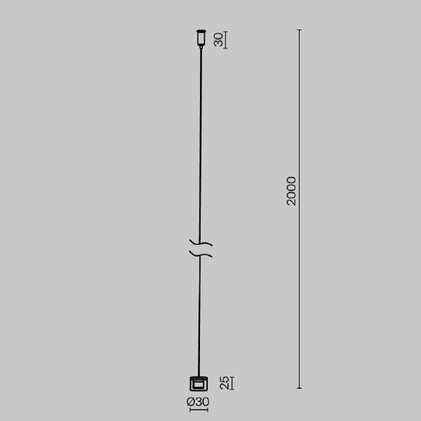 Тросовый подвес для шинопровода Maytoni Accessories for tracks Elasity TRA160SW-2B