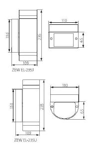 Уличный настенный светильник Kanlux Zew 22440