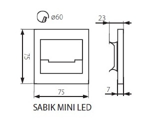 Подсветка для ступеней Kanlux Sabik 23109