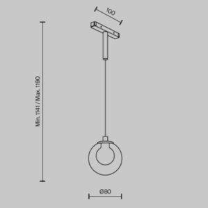 Трековый светильник Maytoni Bubble TR181PL-1-4WTW-B