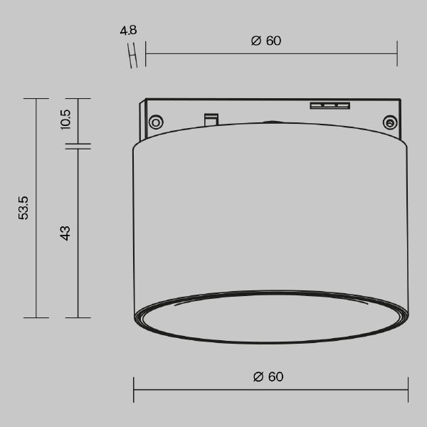 Трековый светильник Maytoni Alfa S TR188-1-5W2.7K-M-BW