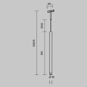 Трековый светильник Maytoni Skim TR191-1-3W3K-M-B