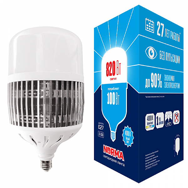 Светодиодная лампа Volpe Norma LED-M80-100W/4000K/E27/FR/NR